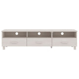 TV Cabinet HAMAR White 158x40x40 cm Solid Wood Pine 340473