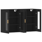 Wall Mounted Cabinets 2 pcs Black Engineered Wood 3197898