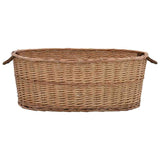 286984 Firewood Basket with Carrying Handles 88x57x34 cm Natural Willow