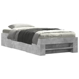Bed Frame without Mattress Concrete Grey 100x200cm Engineered Wood 3295488