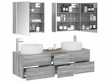 Bathroom Furniture Set 5 pcs Grey Sonoma 3407052