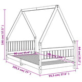 Kids Bed Frame 90x190 cm Solid Wood Pine 834507