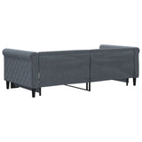 Daybed with Trundle without Mattress Dark Grey 90x190 cm Single 3197862