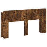 Headboard Cabinet with Storage Smoked Oak Engineered Wood 8001224