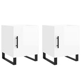 Bedside Cabinets 2 pcs High Gloss White 40x40x50 cm Engineered Wood 827617
