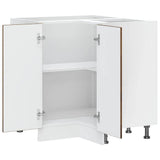 Kitchen Corner Base Cabinet Kalmar Smoked Oak Engineered Wood 853512