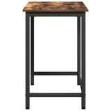 Table Smoked Oak 100 x 50 x 76.5 cm Engineered Wood and Steel 873770