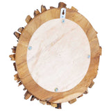 288804 Wall Mirror 60 cm Teak Round