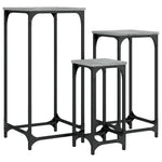 ZNTS Nesting Side Tables 3 pcs Grey Sonoma Engineered Wood 838941