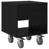 Bedside Table Black Oak 40.5 x 40 x 48 cm Engineered Wood 891058