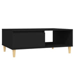 ZNTS Coffee Table Black 90x60x35 cm Engineered Wood 805996