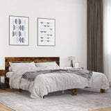 Bed Frame without Mattress Smoked Oak 200x200 cm 3280129
