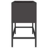 Raised Garden Planter Black 60 x 26 x 45 cm Steel 865883