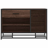 Shoe Bench Brown Oak 80x40x53.5 cm Engineered Wood and Metal 849228
