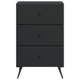 Bedside Cabinet Black 43 x 41 x 66.5 cm Engineered Wood 895476