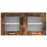 Hanging Cabinet with Door Smoked Oak and White 80 x 31 x 40 cm 884234