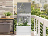 Garden Privacy Screen Floral Sliver 50 x 150 cm Stainless steel 876452