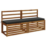 2-Piece Bench Cushions SOEST 2 pcs 100% Polyester Anthracite 948989