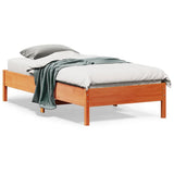 Bed Frame without Mattress Wax Brown 75x190 cm Small Single Solid Wood Pine 842733
