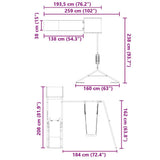 Outdoor Playset Impregnated Wood Pine 3278955
