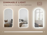 120 x 40cm Arch Mirror, with LED Lights T3398P344133