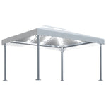 ZNTS Gazebo with LED String Lights 400x300 cm Cream Aluminium 3070351