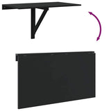 Folding Wall Table Black 100x60x56 cm Engineered Wood 342647