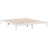 Extra Long Bed Frame without Mattress White 180x220 cm Solid Wood Pine 852425