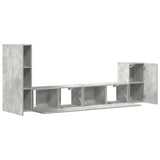 4 Piece TV Cabinet Set Concrete Grey Engineered Wood 3114625