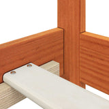 Bed Frame with Headboard Wax Brown 90 x 190 cm Solid Pine Wood 863896