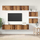 TV Cabinet Set Wall-mounted Old Wood Engineered Wood 3393351