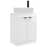 Bathroom Vanity with Sink High Gloss White 54 x 35 x 83 cm 890162