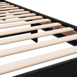 Bed Frame without Mattress Black 75x190 cm Small Single 845812