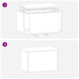 Outdoor Storage Box Olive Green 80 x 50.5 x 50 cm Steel 874570