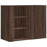 Wall Cabinet Brown Oak 75x35x60 cm Engineered Wood 848429