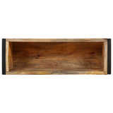 Planter 60x20x68 cm Rough Mango Wood 321941