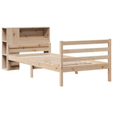 Bookcase Bed without Mattress 100x200 cm Solid Wood Pine 3322219