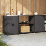 Kitchen Storage Set HATTEM 3 pcs Black Cold-rolled Steel 3392666