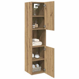 Bathroom Hanging Cabinet Artisian Oak 30x30x130 cm Engineered Wood 856222