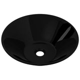 Ceramic Bathroom Sink Basin Black Round 141927