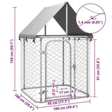 Outdoor Dog Kennel with Roof 100x100x150 cm 171495