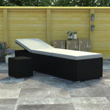 Sun Lounger Black, Cream White 317111