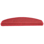Stair Mats 15 pcs 65x24x4 cm Bordeaux Half Round Large 133889