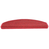 Stair Mats 15 pcs 65x24x4 cm Bordeaux Half Round Large 133889