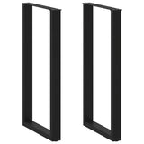 Bar Table Legs U-Shaped 2 pcs Black 60x cm Steel 4013248