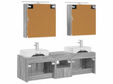 Bathroom Cabinet Set 5 pcs Grey Sonoma Engineered Wood 3406404
