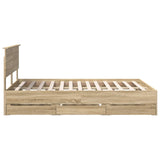Bed Frame with Drawer Sonoma Oak 140 x 200 cm Engineer Wood 3410702