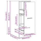 Apothecary Cabinet Old Wood 30x41x77.5 cm Engineered Wood 855158