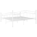 Bed Frame without Mattress White Metal 160x200 cm 325001