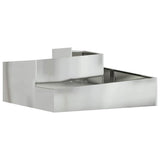 Garden Planter Silver 100 x 100 x 50 cm Galvanised Steel 873590